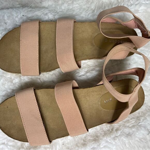 Madden girl dusty pink elastic straps Espadrilles platform sandals size … - Picture 3 of 10